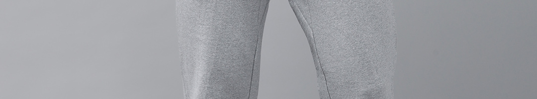 Buy Roadster Men Grey Melange Solid Track Pants - Track Pants for Men ...