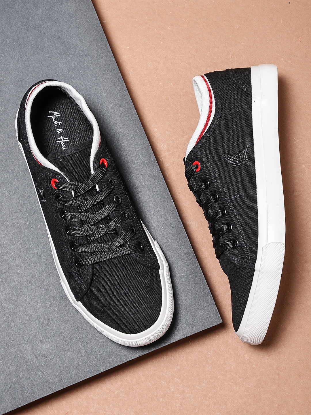 mast and harbour black sneakers