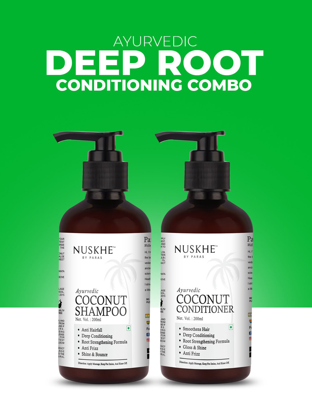 Buy Nuskhe By Paras Set Of 2 Deep Root Conditioning Coconut Shampoo