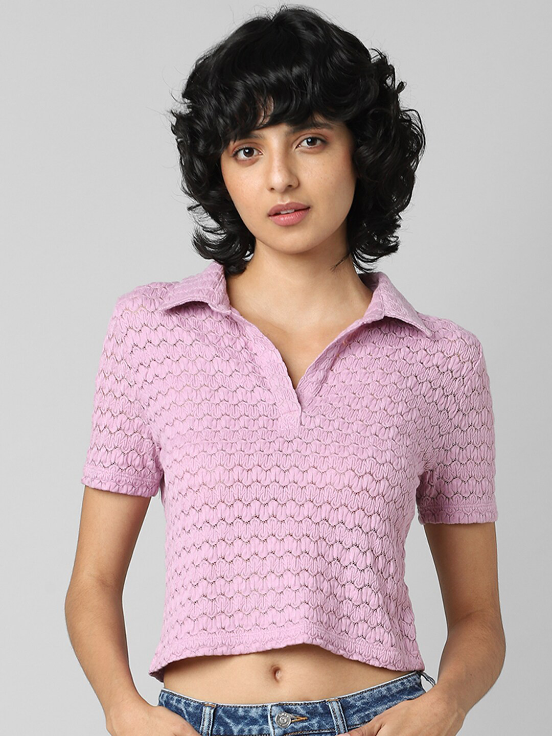 Buy ONLY Women Polo Collar Slim Fit T Shirt ONLNELLA S/S COLLARED TO