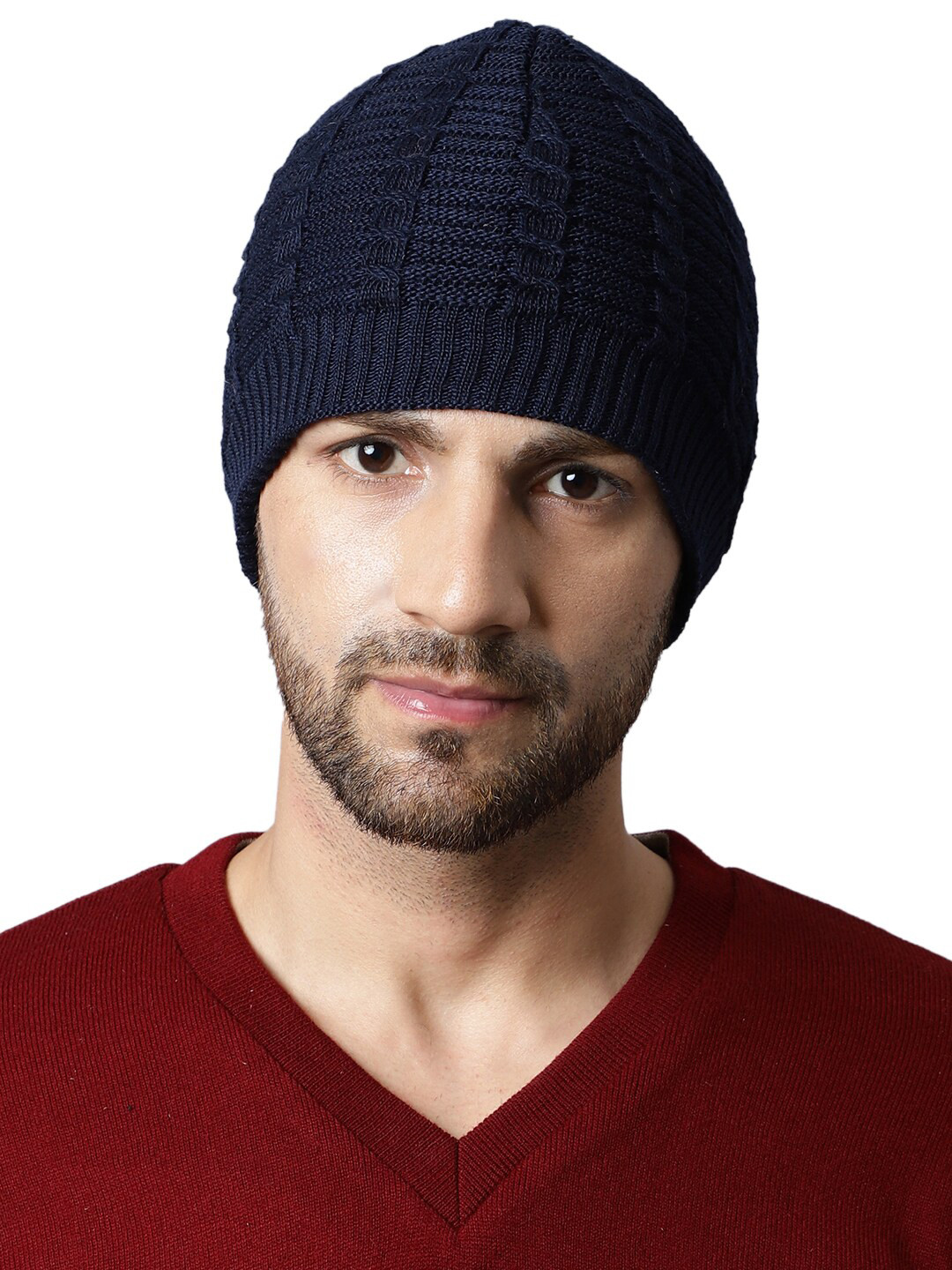 Buy ELLIS Men Acrylic Self Design Beanie Caps for Men 20197158 Myntra