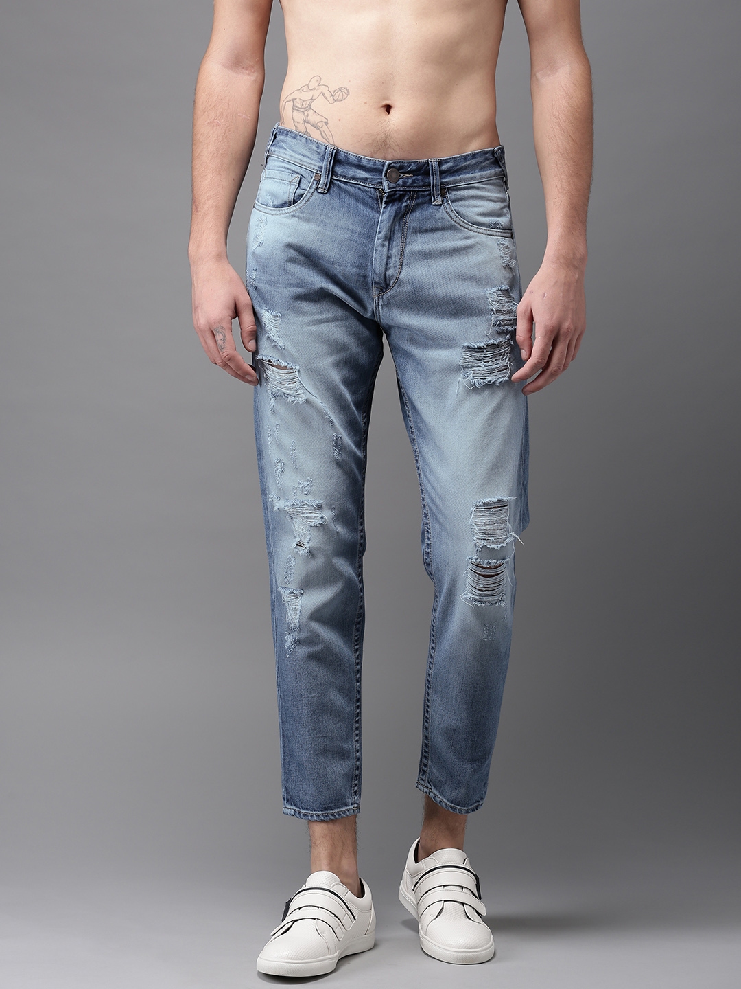 highly distressed jeans