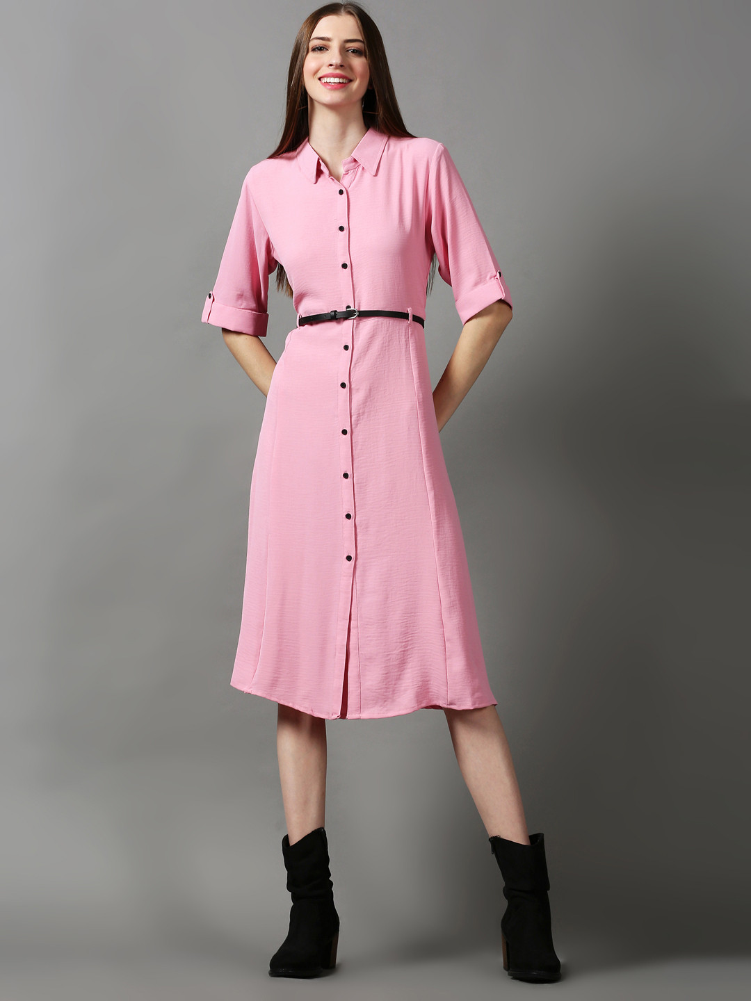 She is Bold Shirt Dress