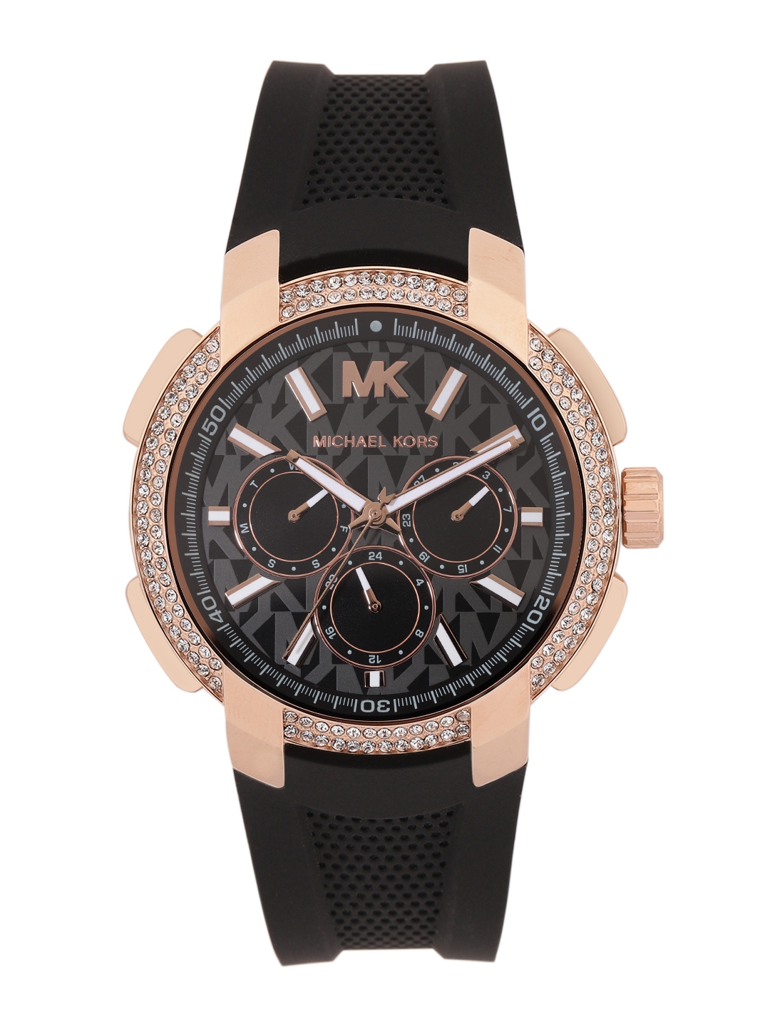 Buy Michael Kors Women Black Embellished Analogue Watch MK7245