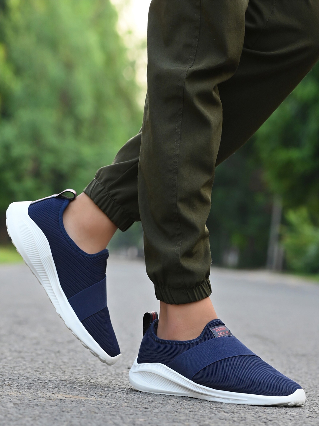 Buy Yuuki Men Navy Blue Slip On Sneakers - Sports Shoes for Men ...