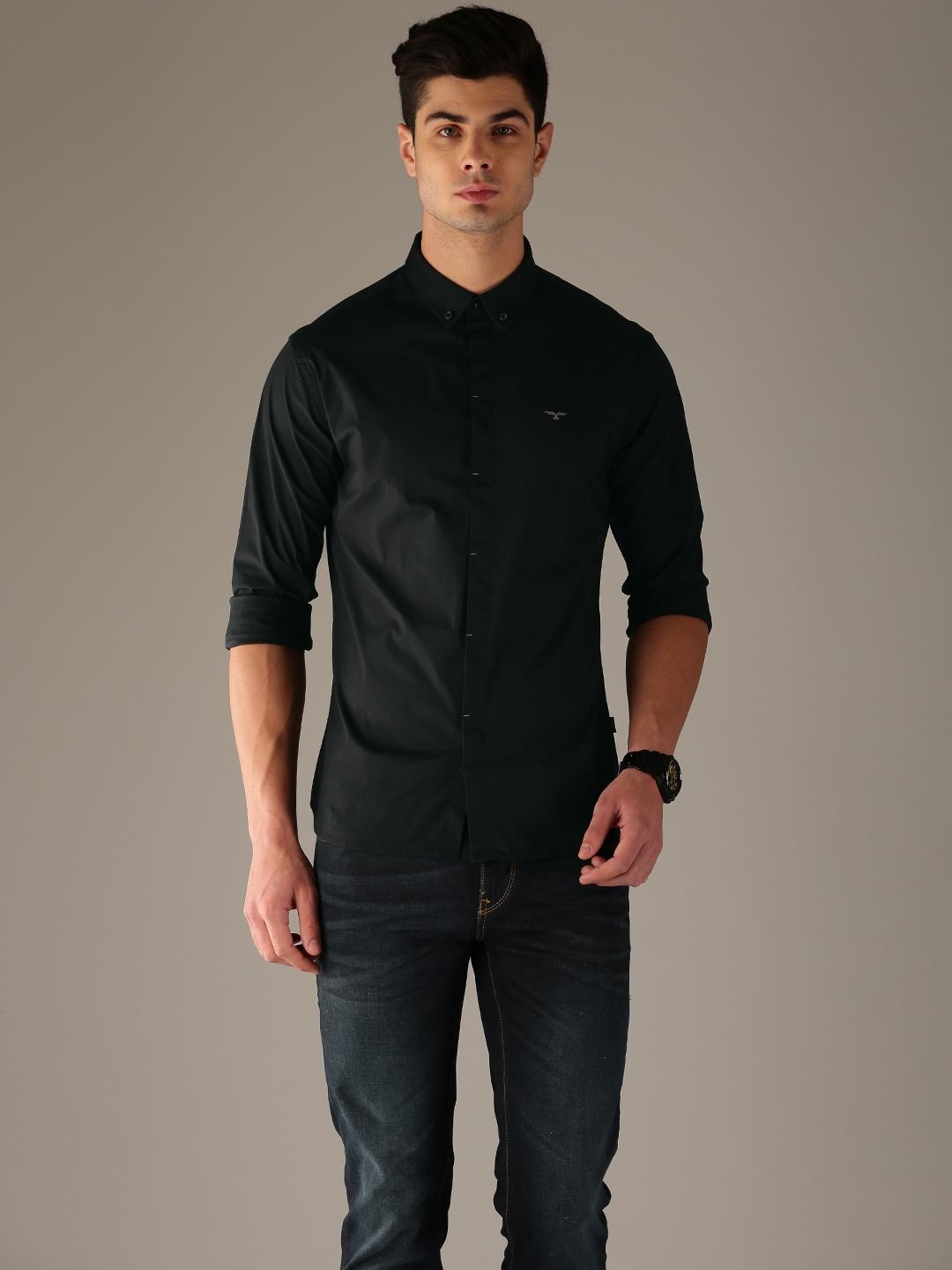 flying machine hooded shirt