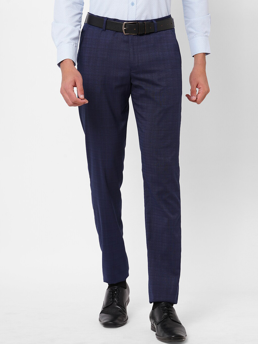 Buy Solemio Men Checked Comfort Easy Wash Trouser - Trousers for Men ...