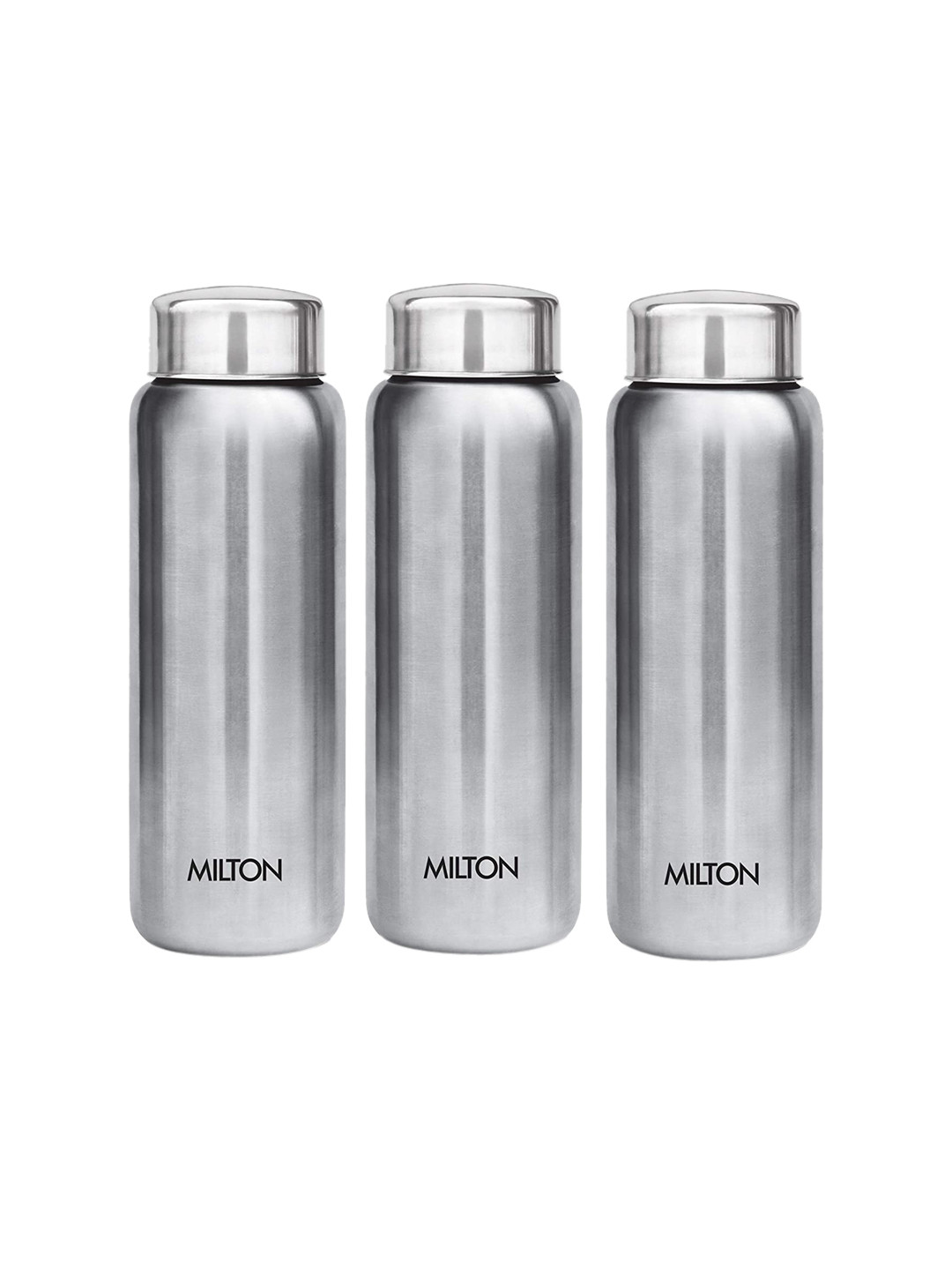 Buy Milton Silver Aqua 750 Stainless Steel Bottle Set Of 3 Piecess 750 Ml Each Water Bottle