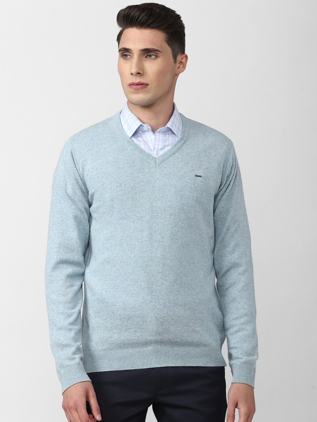 Buy Van Heusen Men Blue Acrylic Pullover Sweater Sweaters for Men