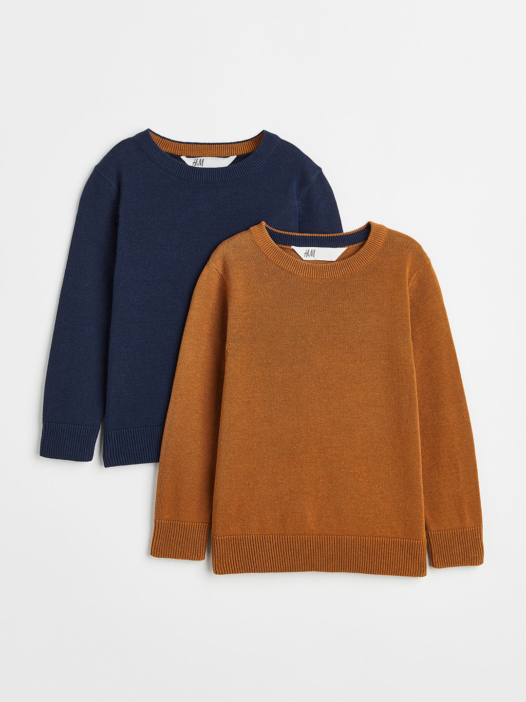 Buy H&M Boys 2 Pack Beige & Blue Cotton Jumpers Sweaters for Boys