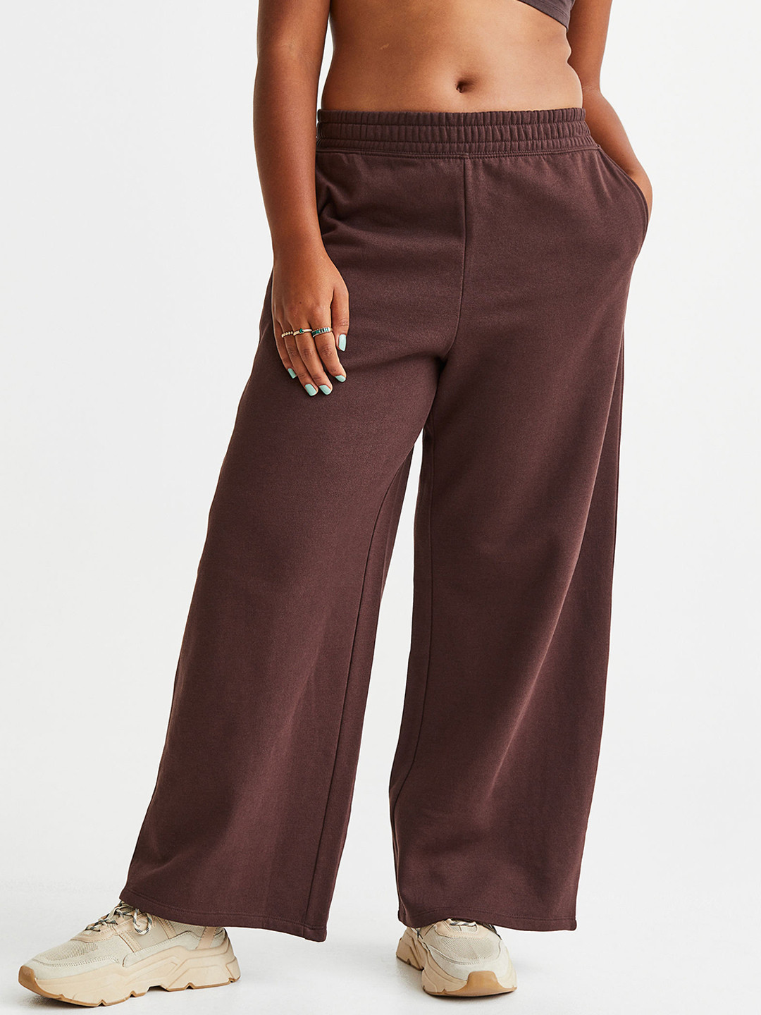 Buy H&M Women Wide Joggers Track Pants for Women 20225530 Myntra