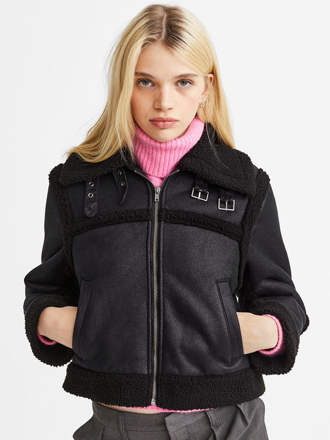 Buy H&M Teddy Lined Jacket Jackets for Women 20225742 Myntra