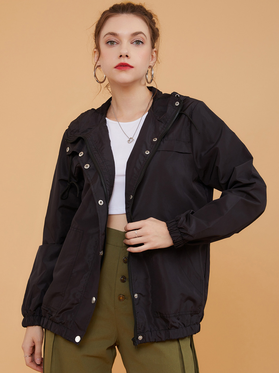 Buy URBANIC Women Longline Bomber Jacket Jackets for Women 20228626