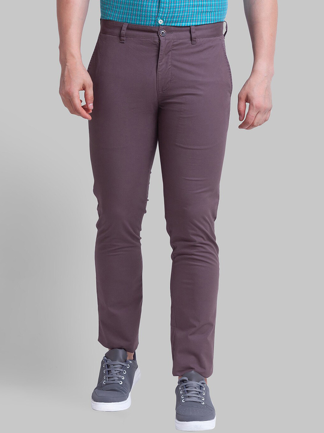 Buy Parx Men Brown Tapered Fit Trousers - Trousers for Men 20237574 ...