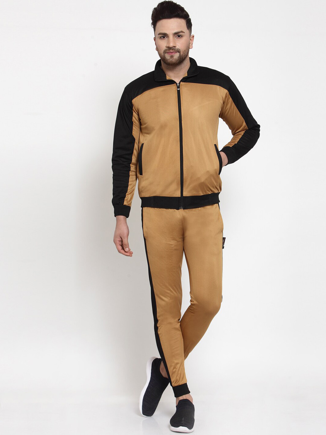 Buy KLOTTHE Men Mustard Solid Tracksuit Tracksuits for Men 20237808