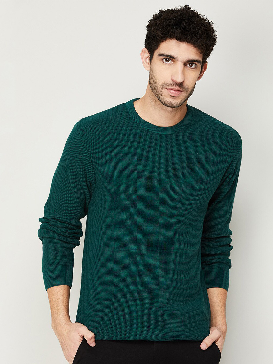 Buy CODE By Lifestyle Men Green Pullover Sweaters for Men 20239348