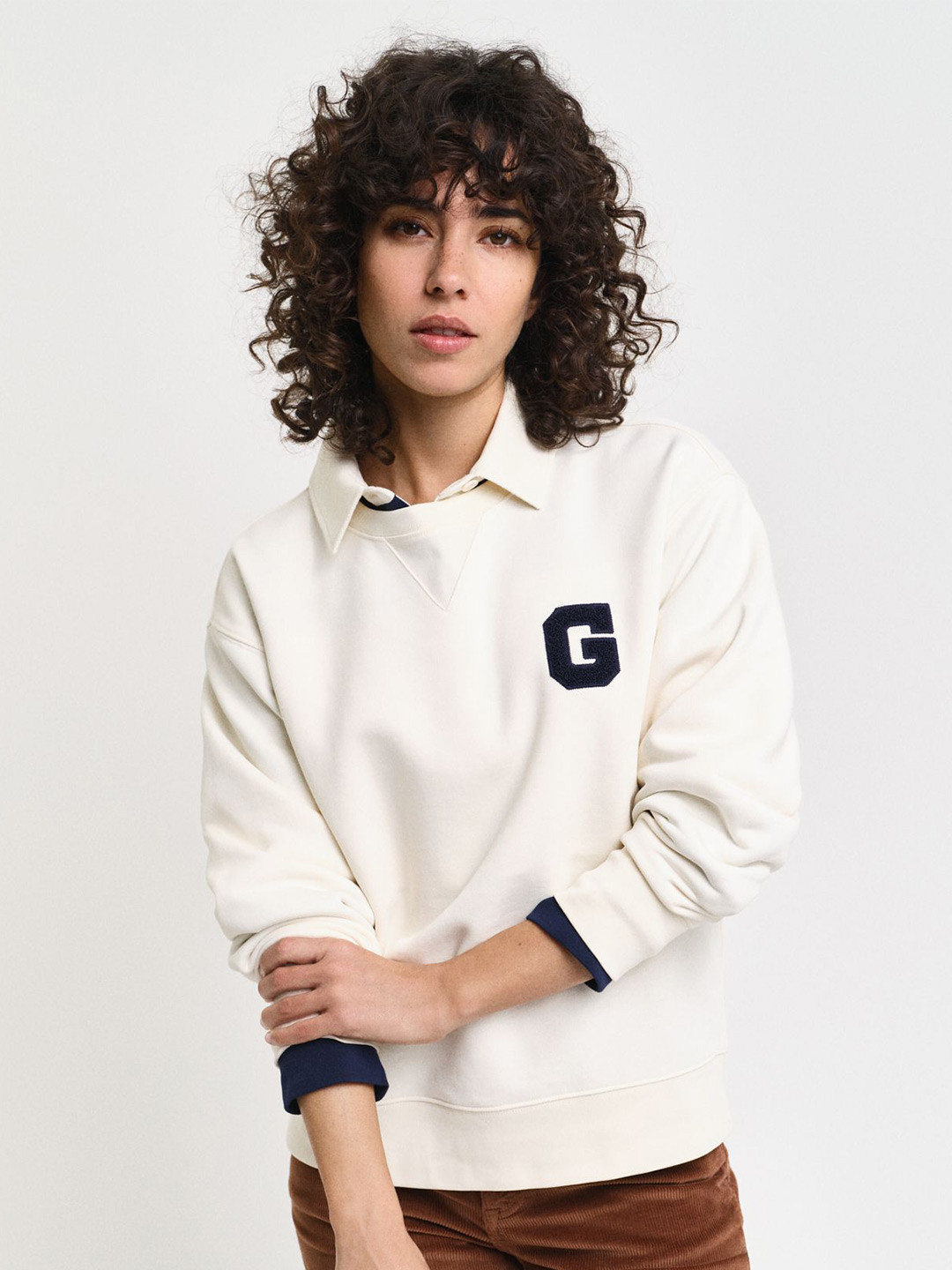 Gant Women Pink Solid Round Neck Short Sleeves T-shirt main image 1