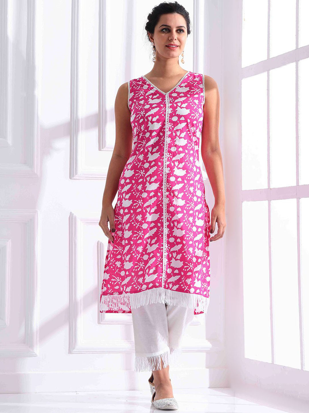 Almallah Cut Work Kurta