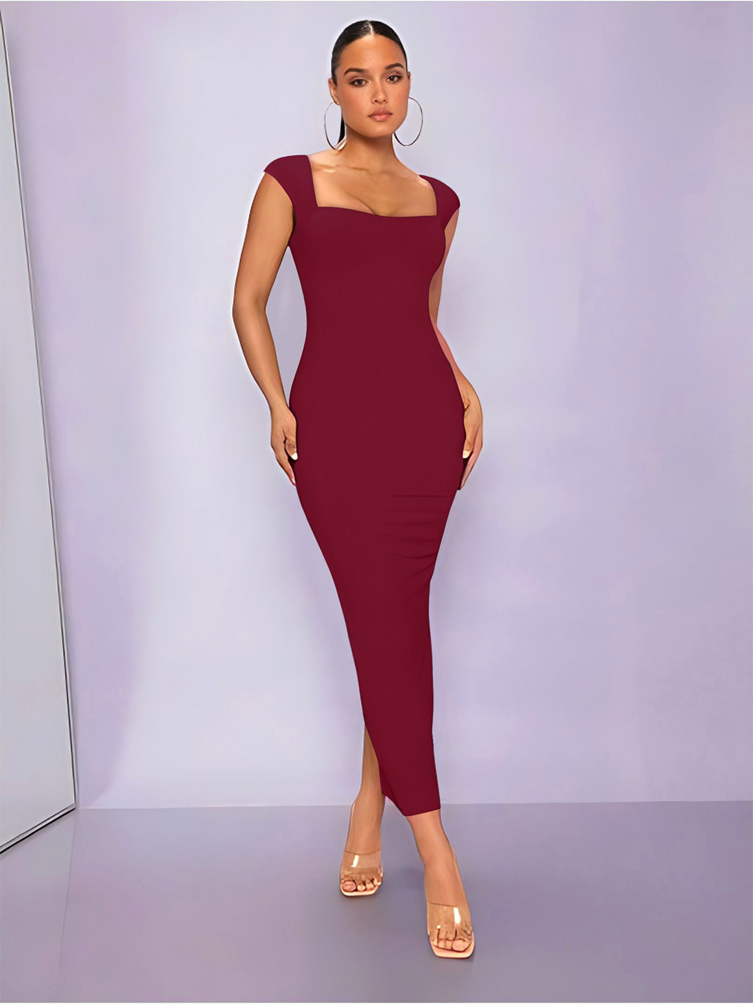 Buy Stylecast X Slyck Solid Bodycon Maxi Dress Dresses for Women — free download