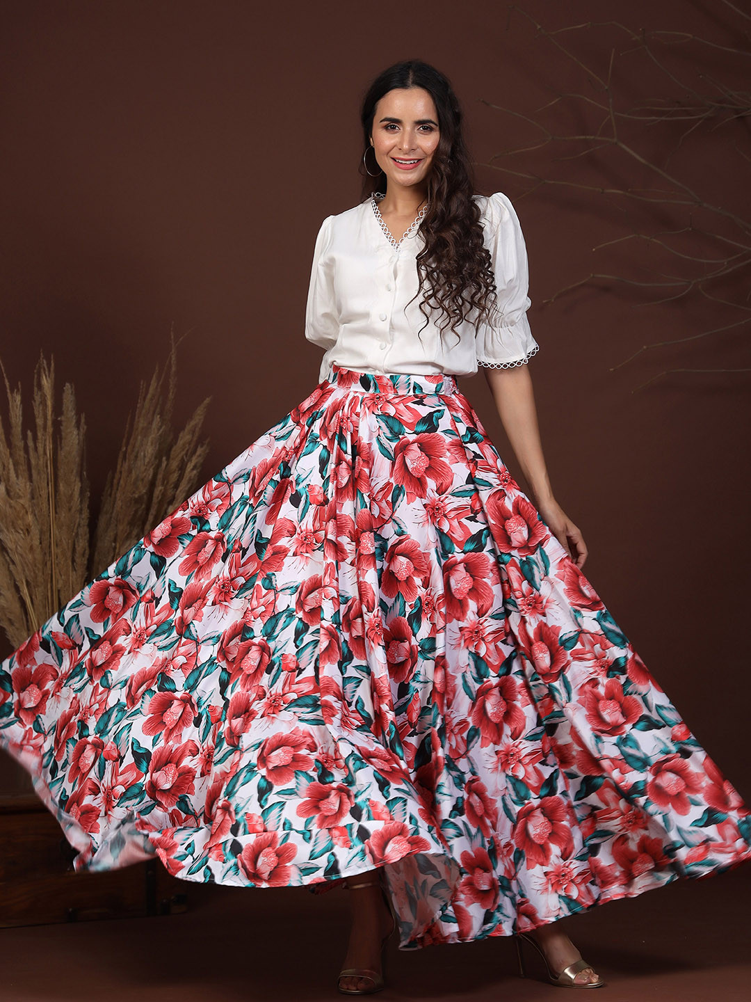 Women Printed Shirt With Trousers Co-Ords