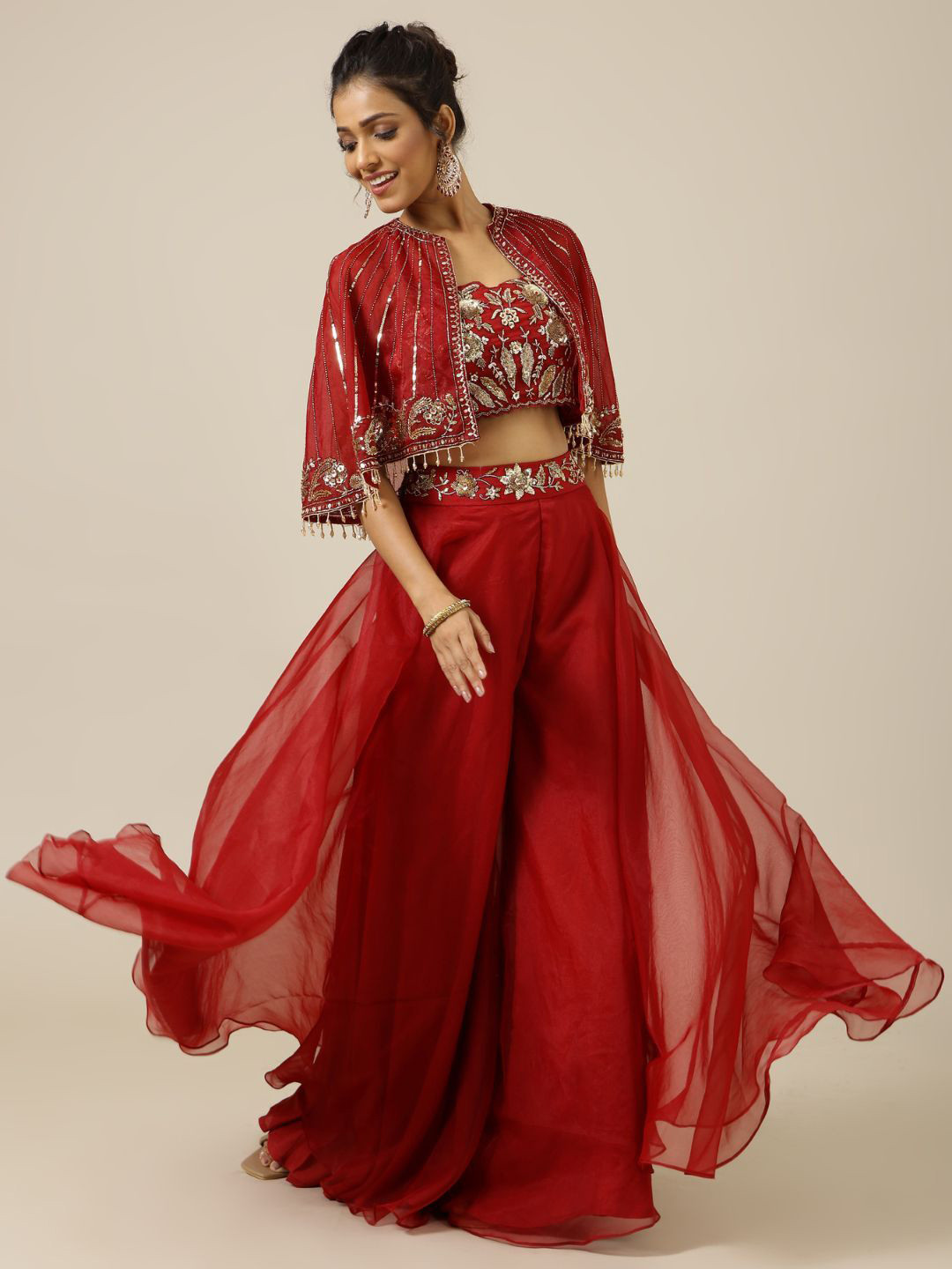Premium Quality Heavy Traditional Crop Top with Shrug
