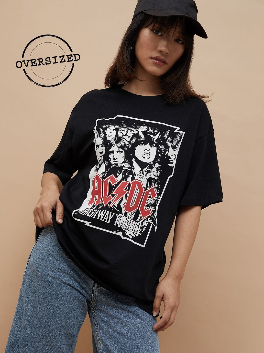 Buy Ginger By Lifestyle Women AC/DC T Shirt - Tshirts for Women ...