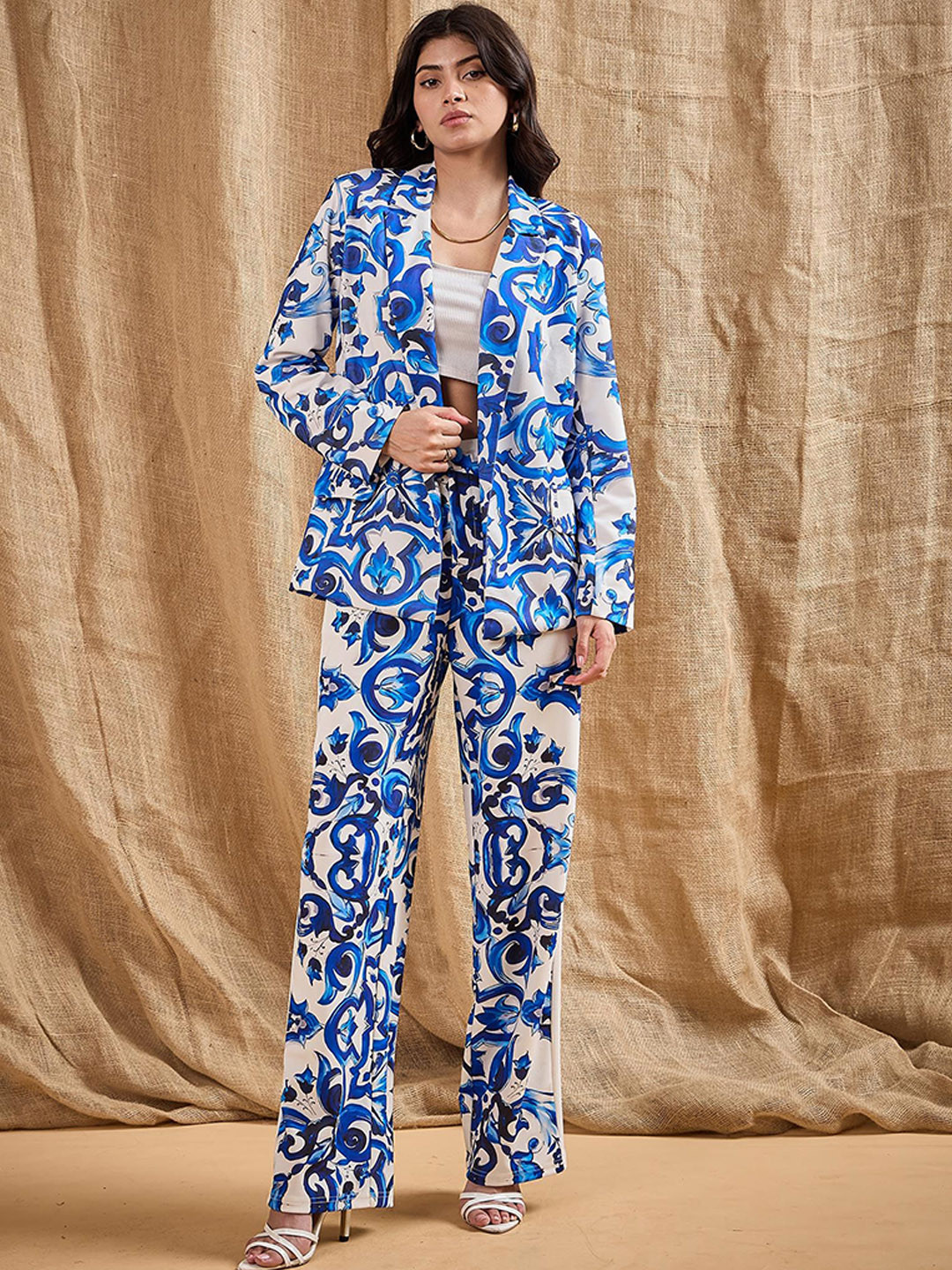 SASSAFRAS Embroidered Top With Trouser Co-Ords