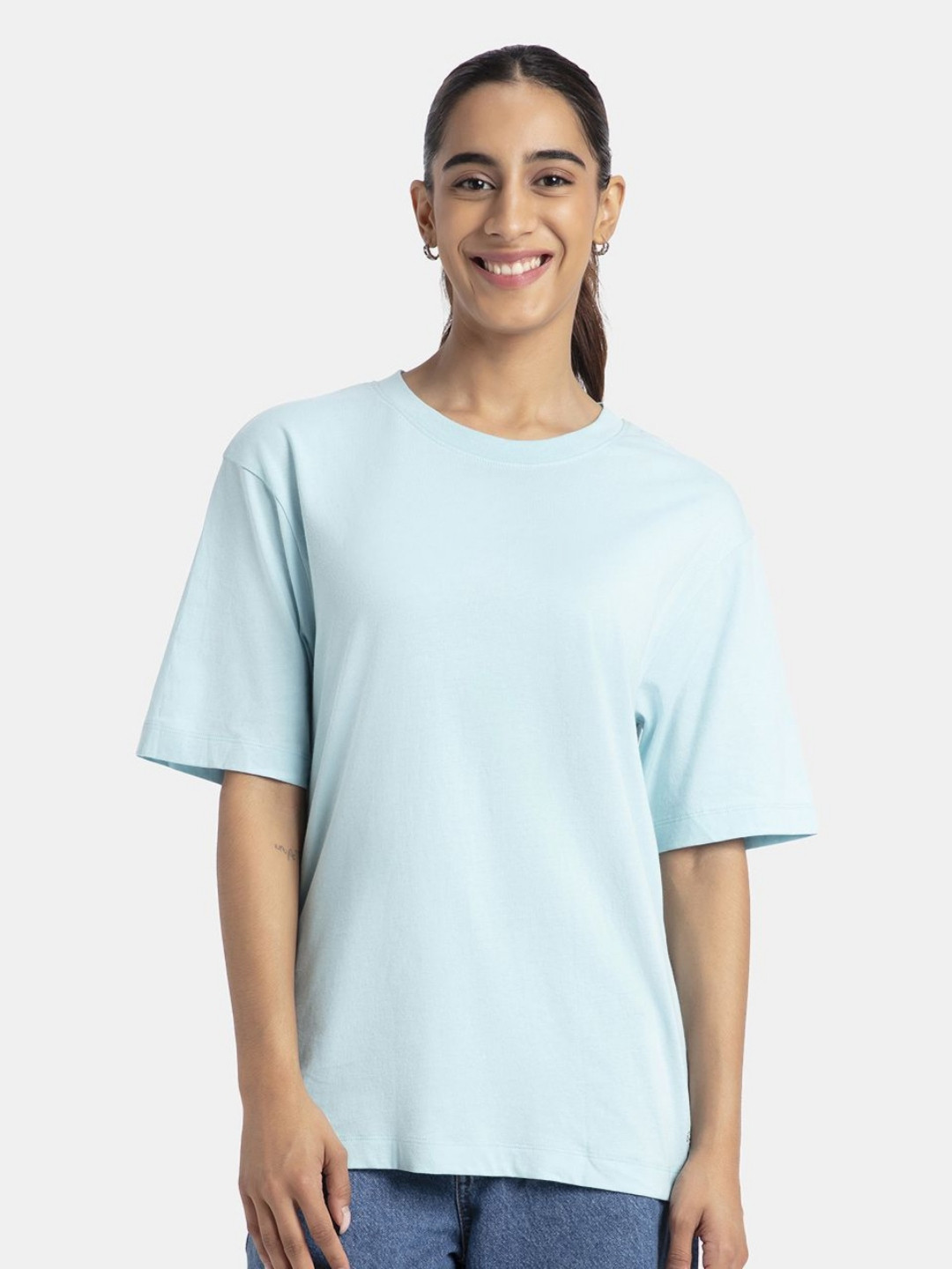 Oversized Combed Cotton Tee main image 1