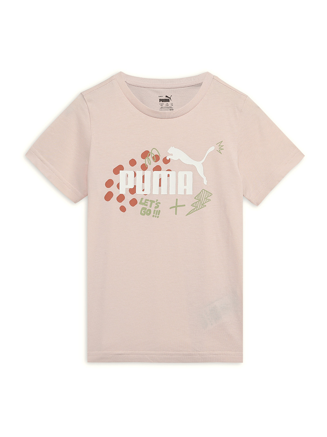 Child's Short Sleeve T-Shirt Puma Graphic Logo Colour Black