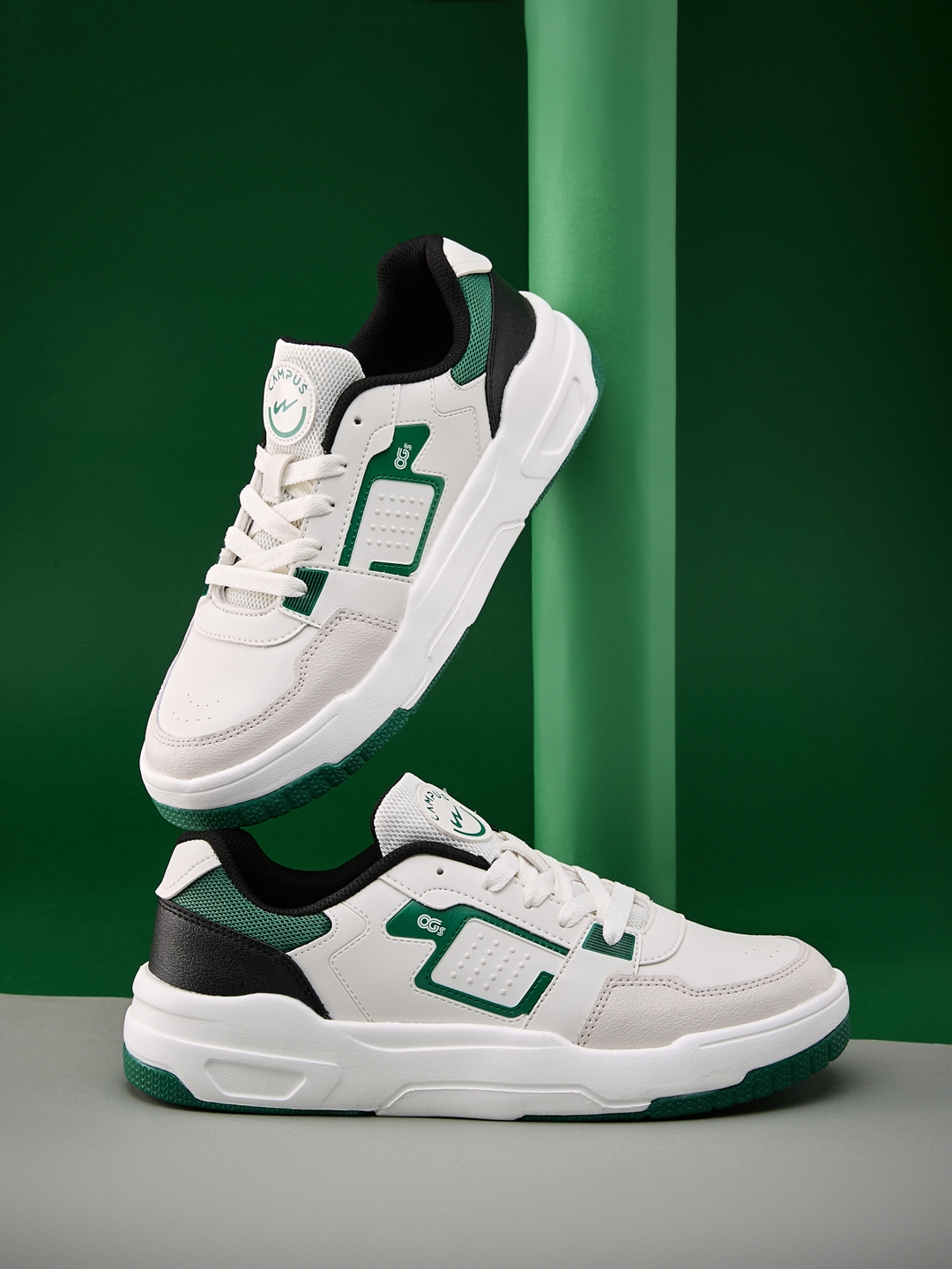 Campus Men Colourblocked PU Core Round Toe Casual Shoes
