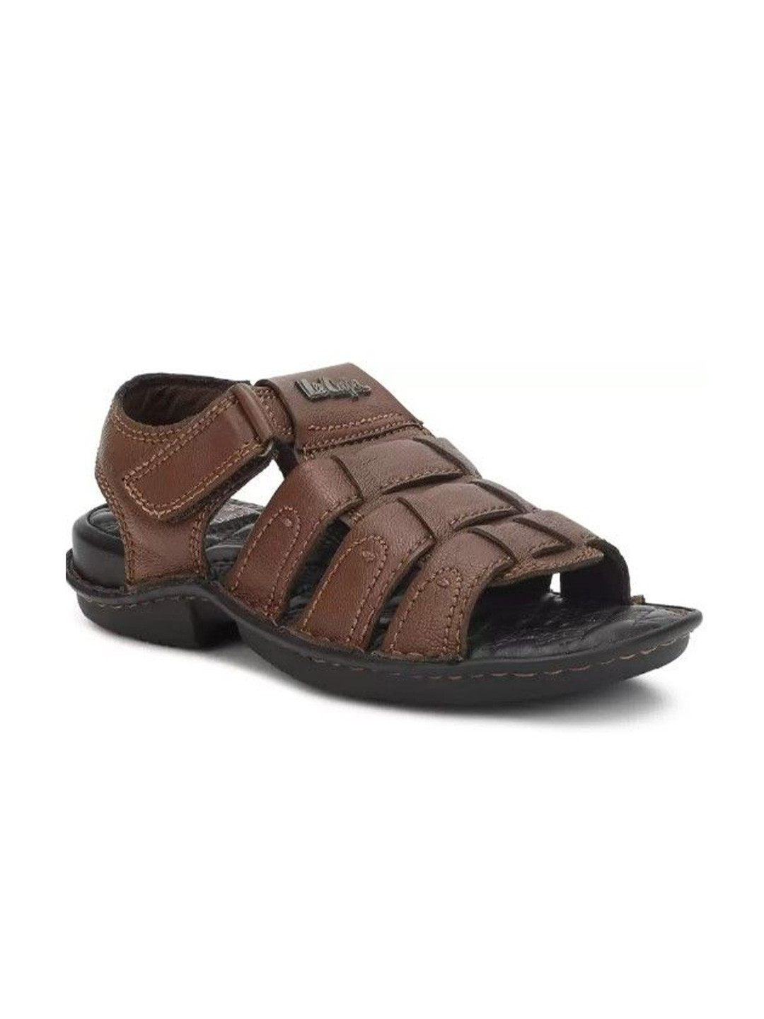 Buy Lee Cooper Men Leather Velcro Comfort Sandals - Sandals for Men ...