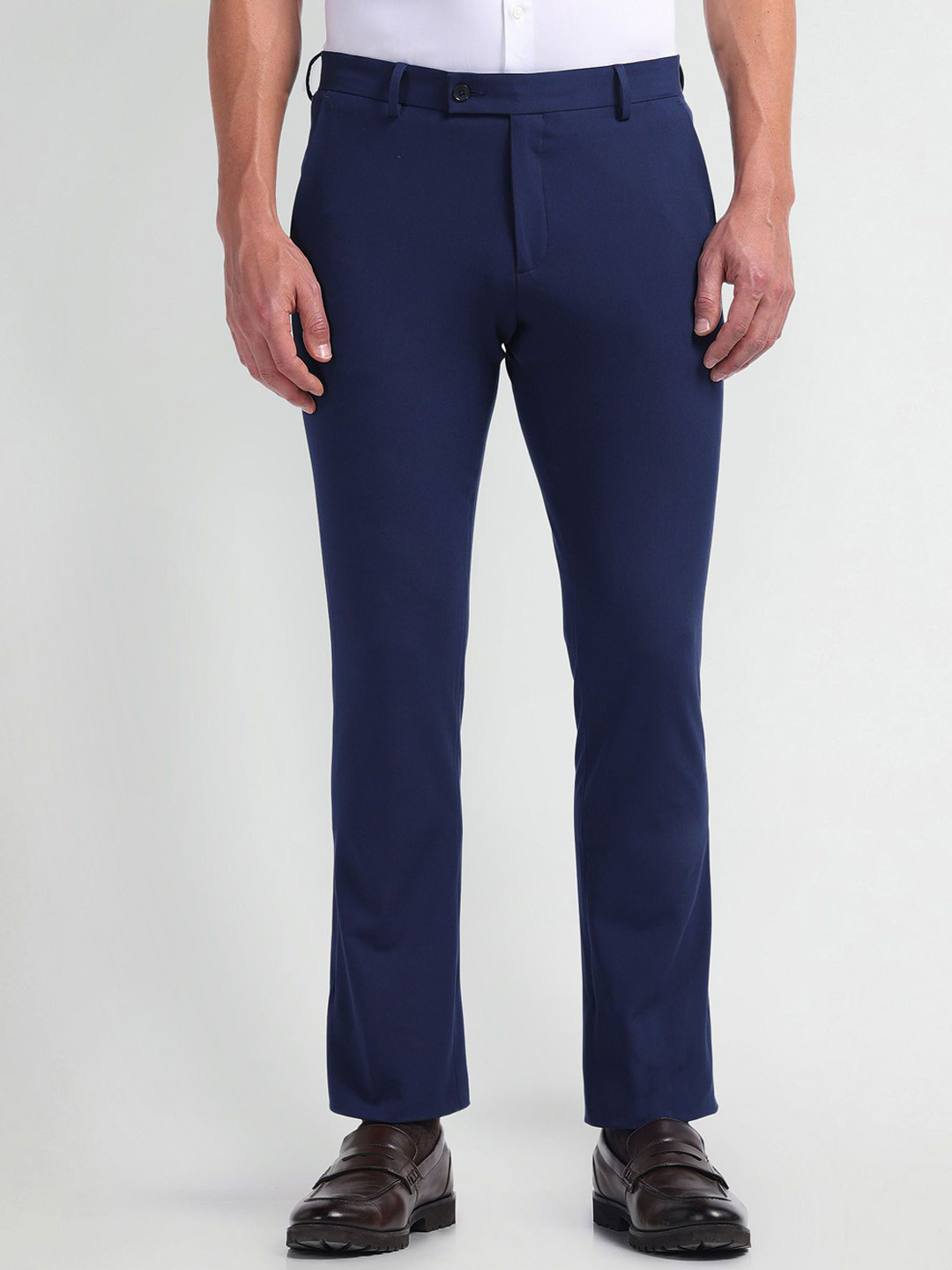 Buy Arrow Men Mid Rise Tapered Fit Formal Trousers - Trousers for Men ...