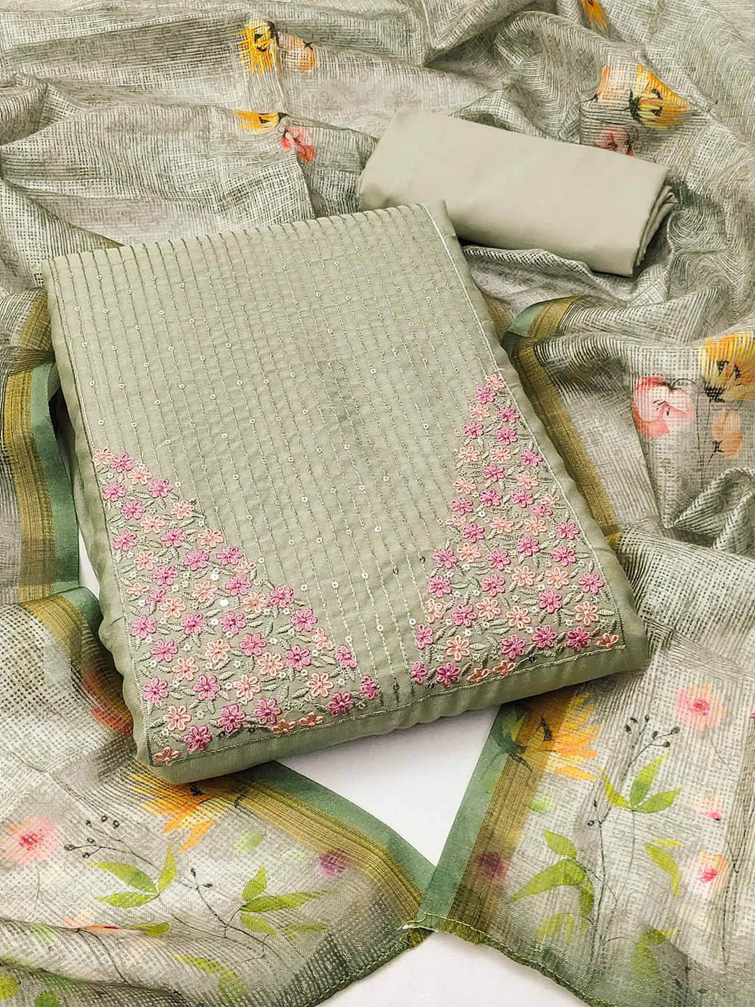 Pure Cotton Dress Material (Unstitched) main image 1