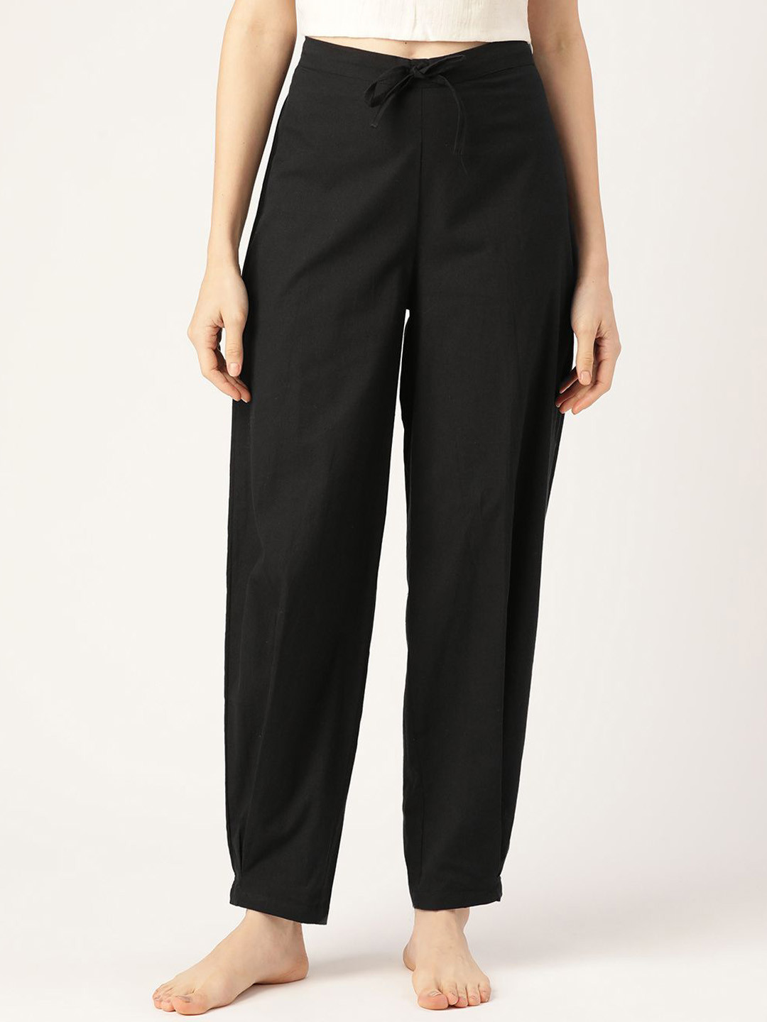 Black Manisha Cotton Lounge Pants main image 1