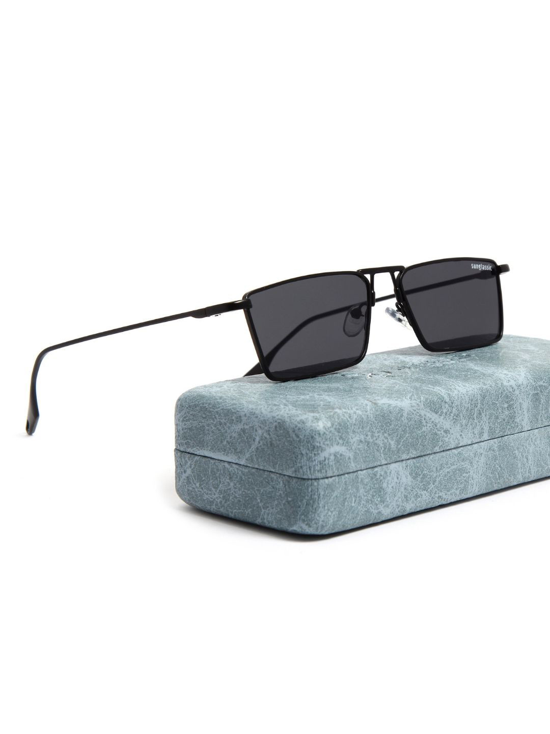 Buy SUNGLASSIC Unisex Rectangle Sunglasses With UV Protected Lens Rebel ...