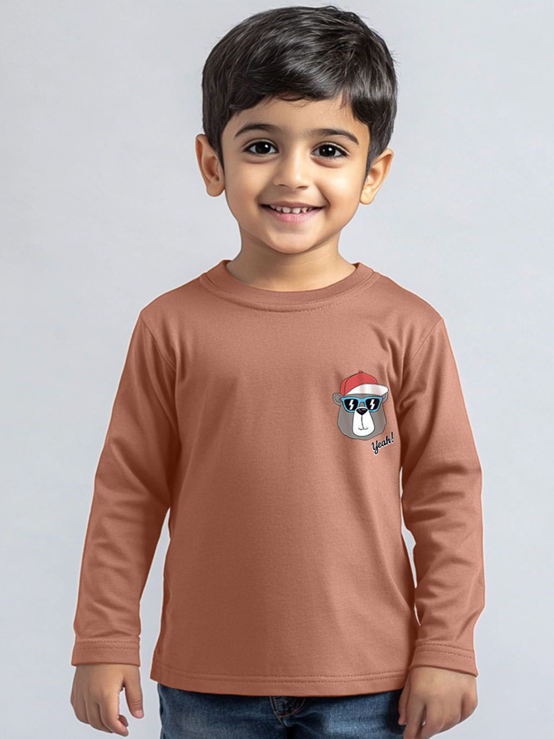 Nautinati Boys White Printed Long Sleeve PolyCotton Sweatshirt