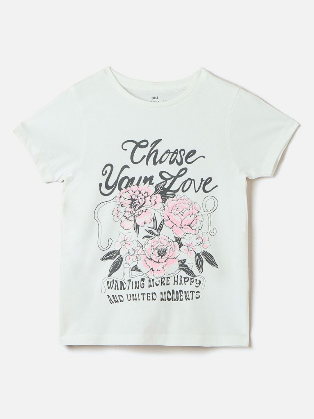 Girls applique Print T-shirt