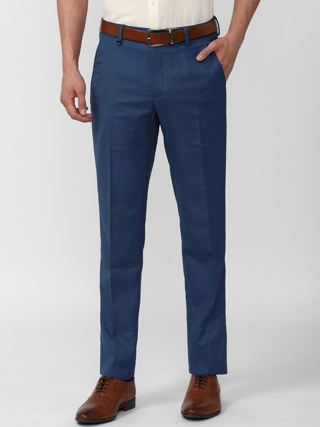 Buy Van Heusen Men Mid Rise Trousers - Trousers for Men 31339595 | Myntra