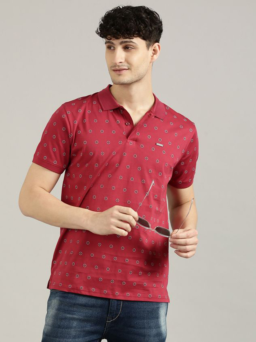 Buy Provogue Men Printed Polo Collar T Shirt - Tshirts for Men 31359310 ...