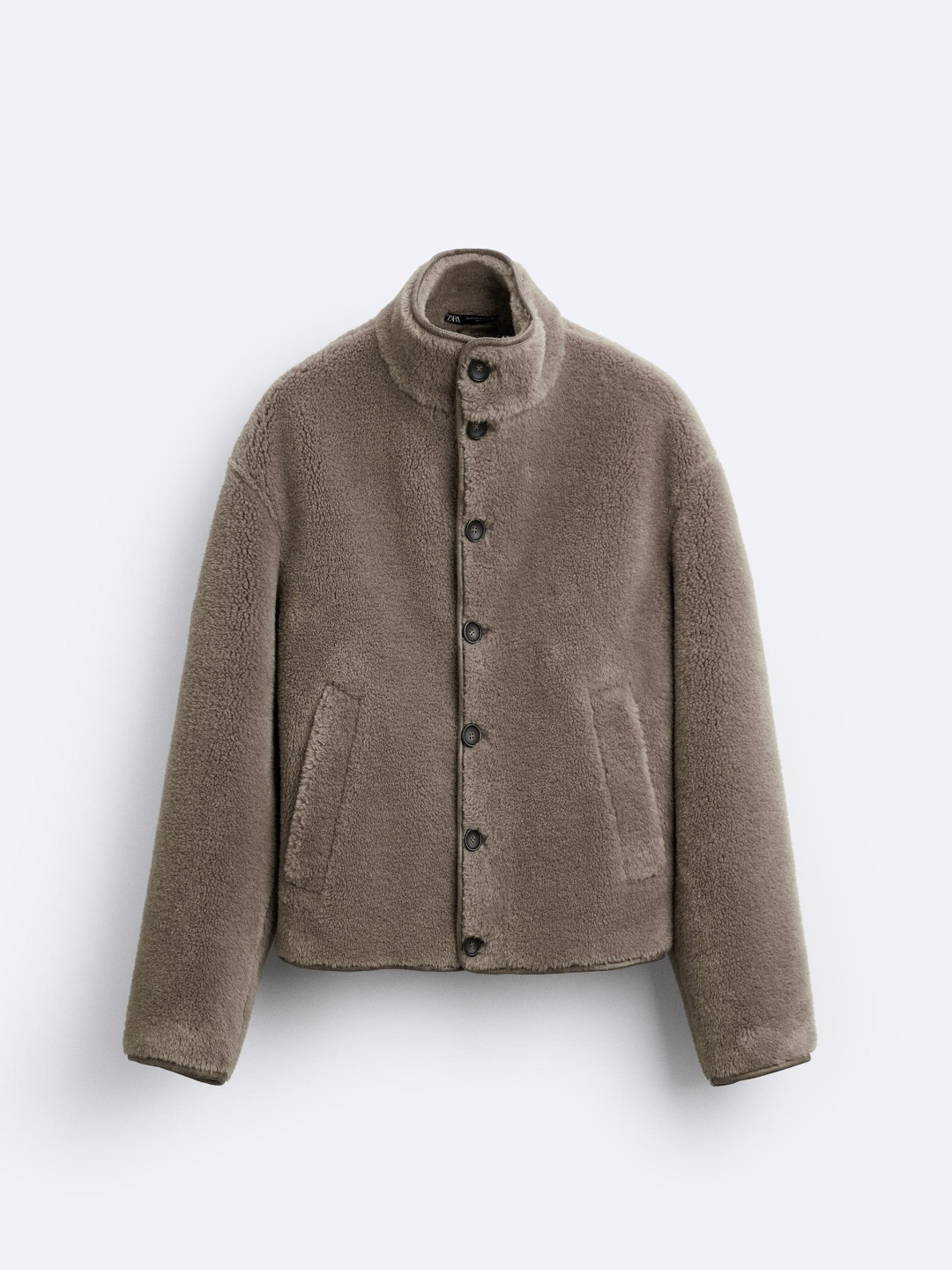 Men's Slate-Grey Mohair Shawl-neck Sweater by Zara