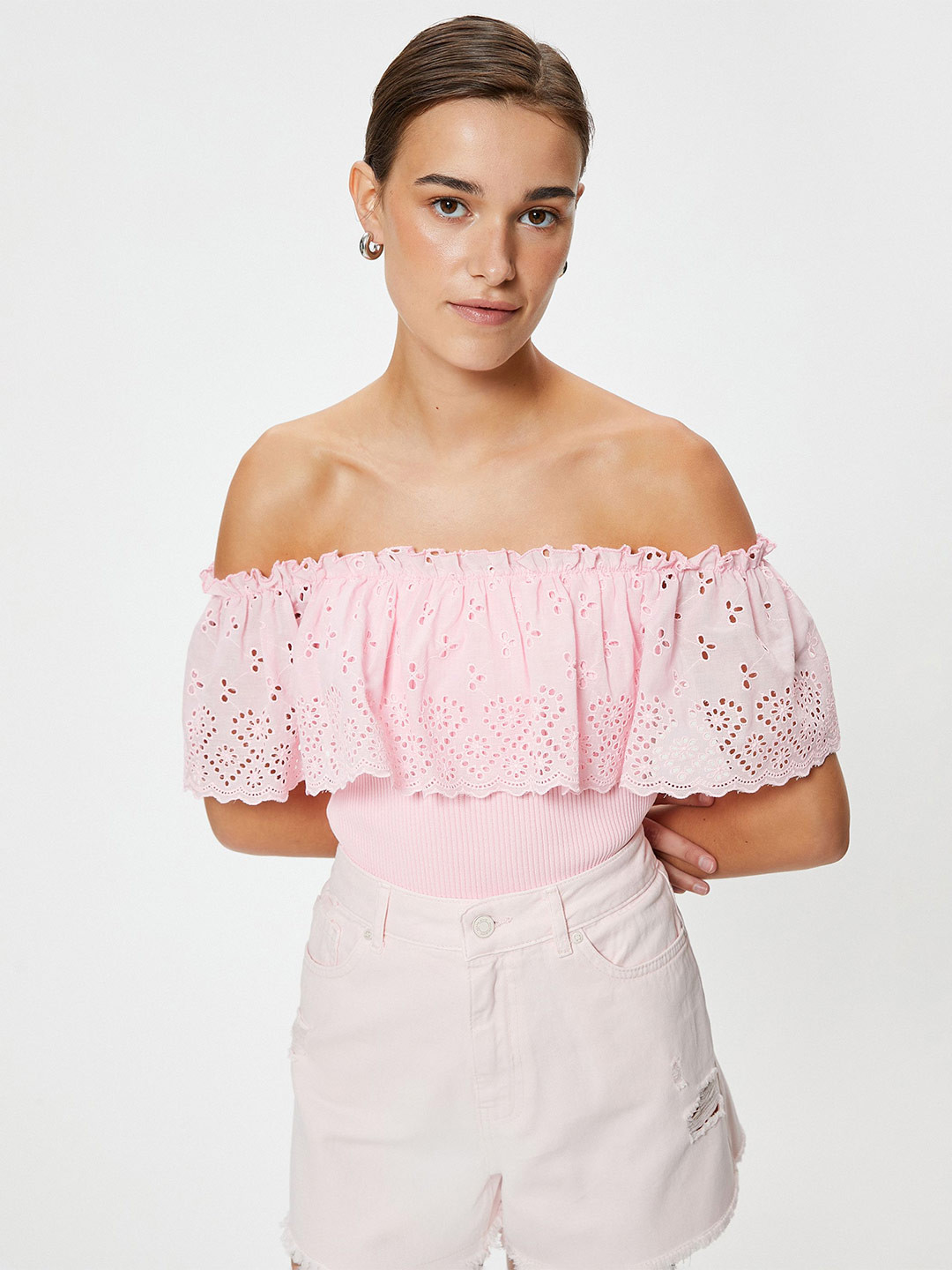 Shop Koton One Shoulder Cropped Blouse Online in Oman