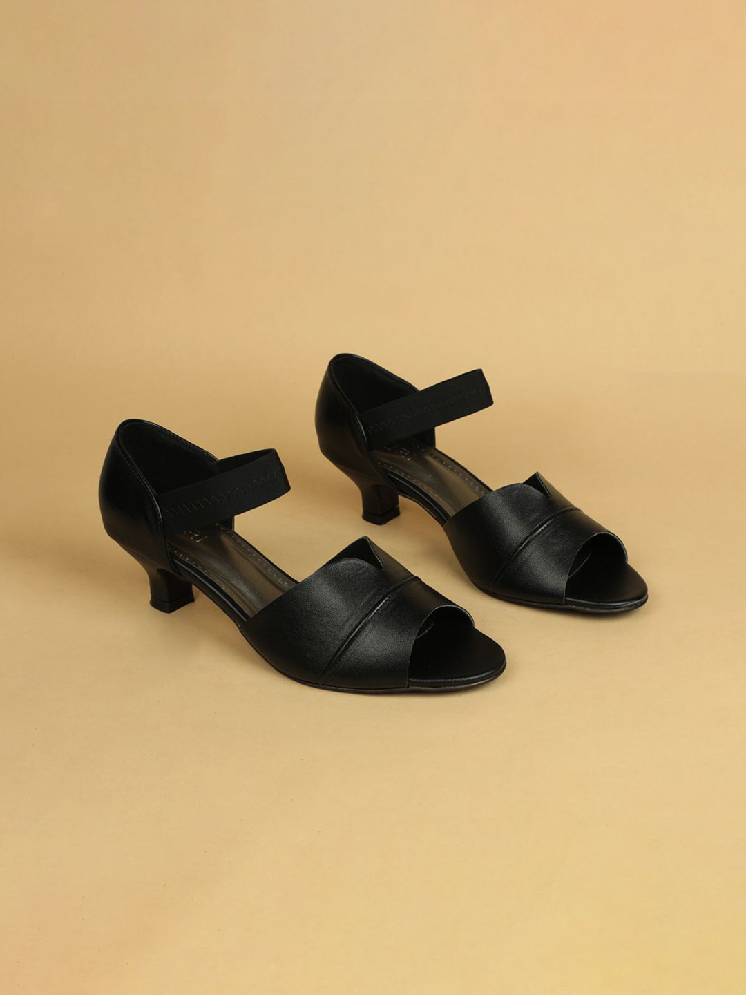 Obi Musubi Kitten Heel-Silky Black