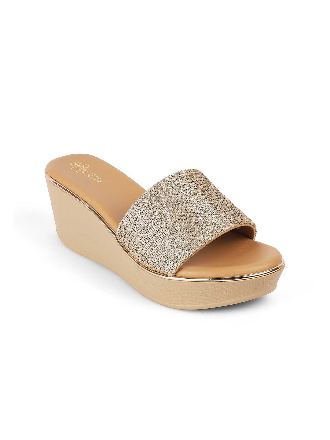 Tresmode Coglam Champagne Women's Dress Wedge Sandals main image 1