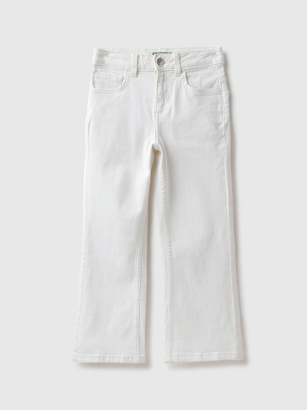 United Colors Of Benetton Pantalon Fille Jeggings Stretch Chenille Logo Brodé