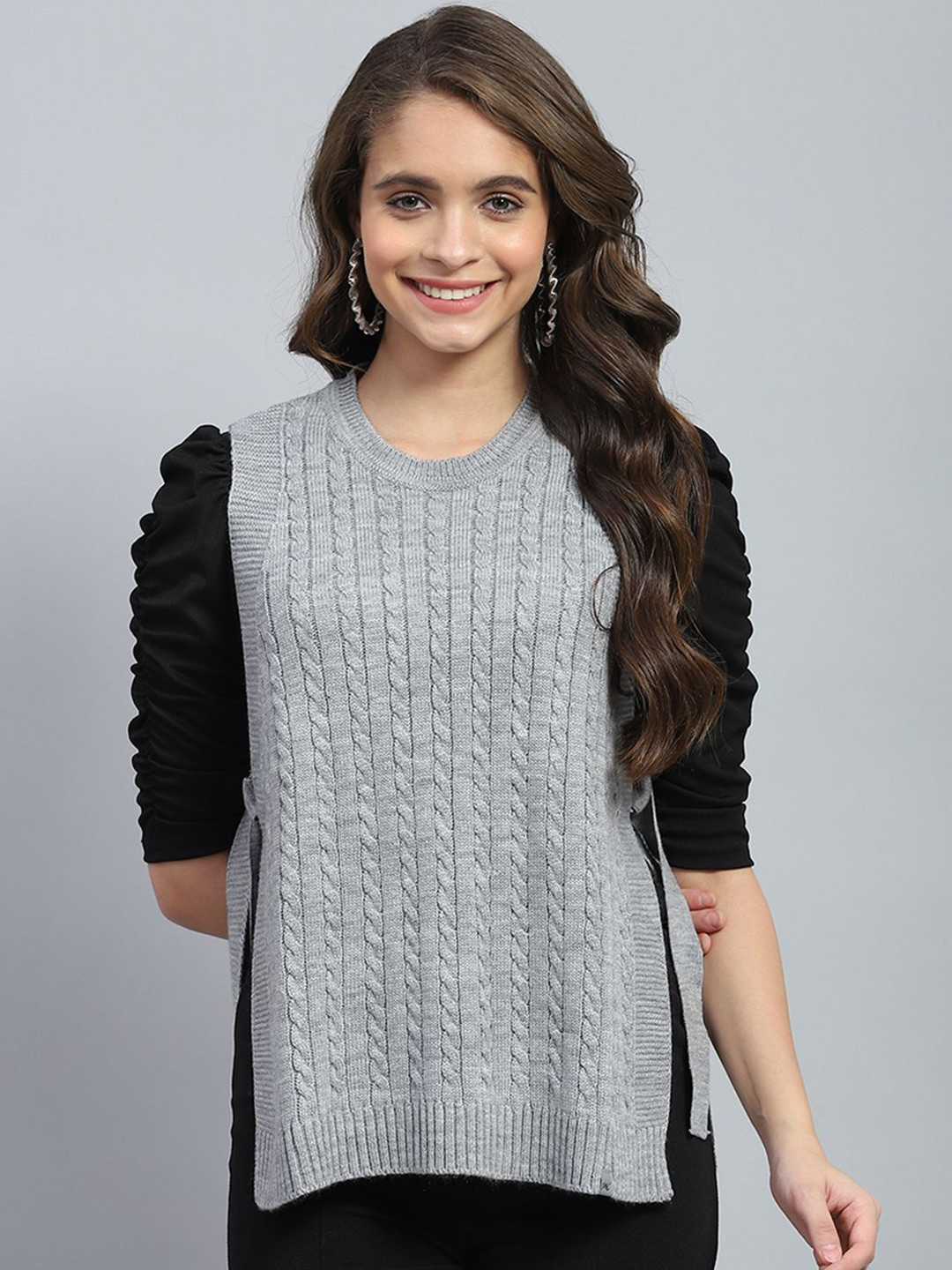 CARCALO L/S HIGH NECK WOOL TOP main image 1
