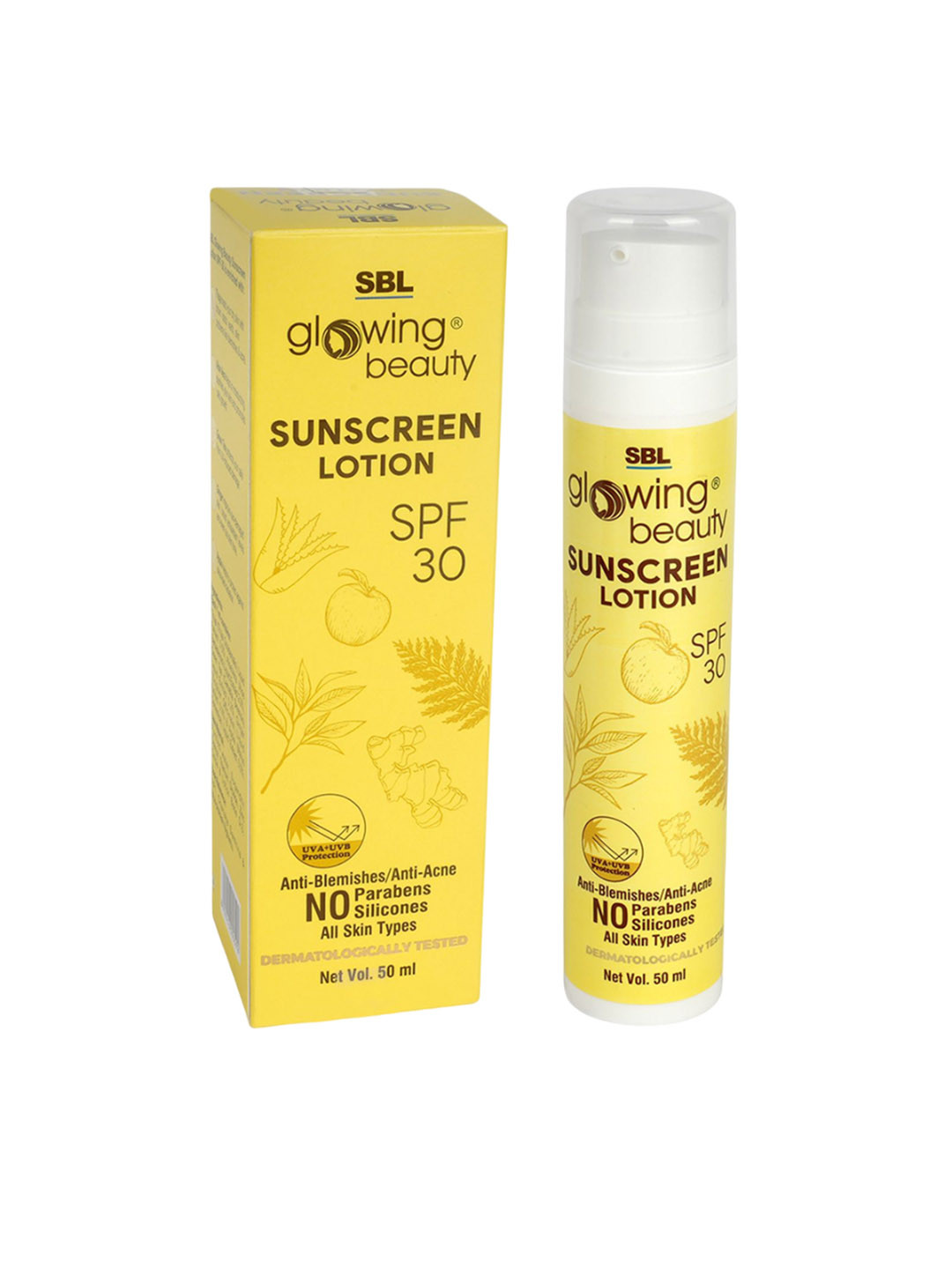 Buy SBL Glowing Beauty Sunscreen Lotion 50 Ml Body Sunscreen for