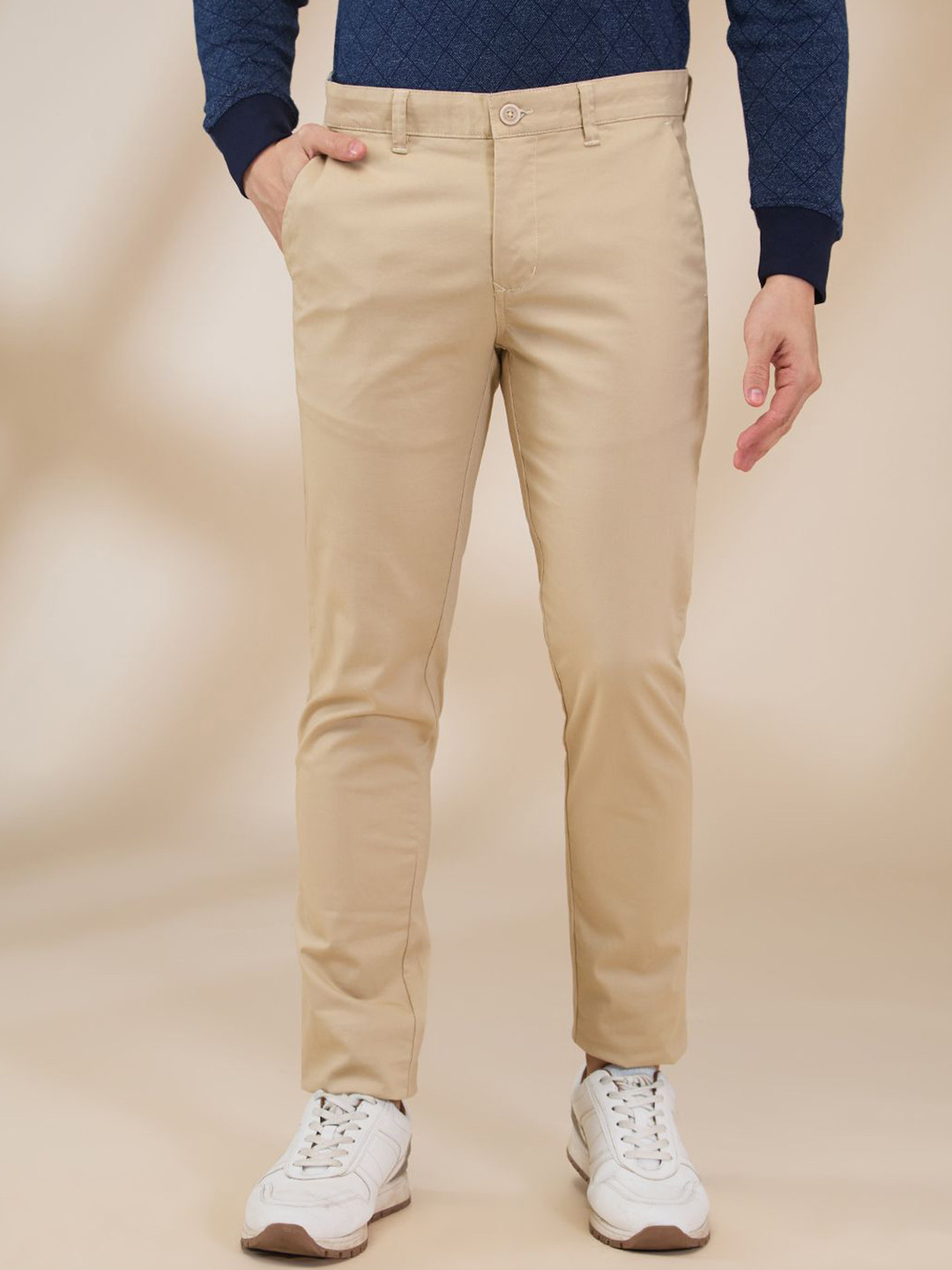 Buy Parx Men Solid Slim Fit Formal Trousers - Trousers for Men 31046096 ...