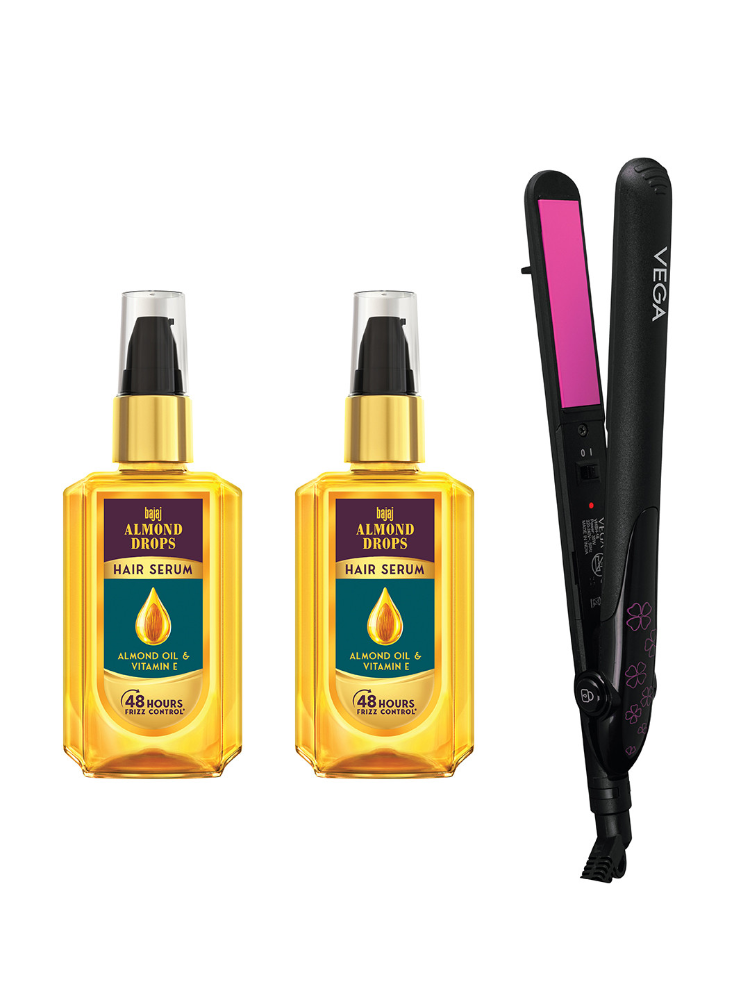 Buy BAJAJ CONSUMER CARE Hair Styling Kit 2 X Hair Serum + Vega Hair