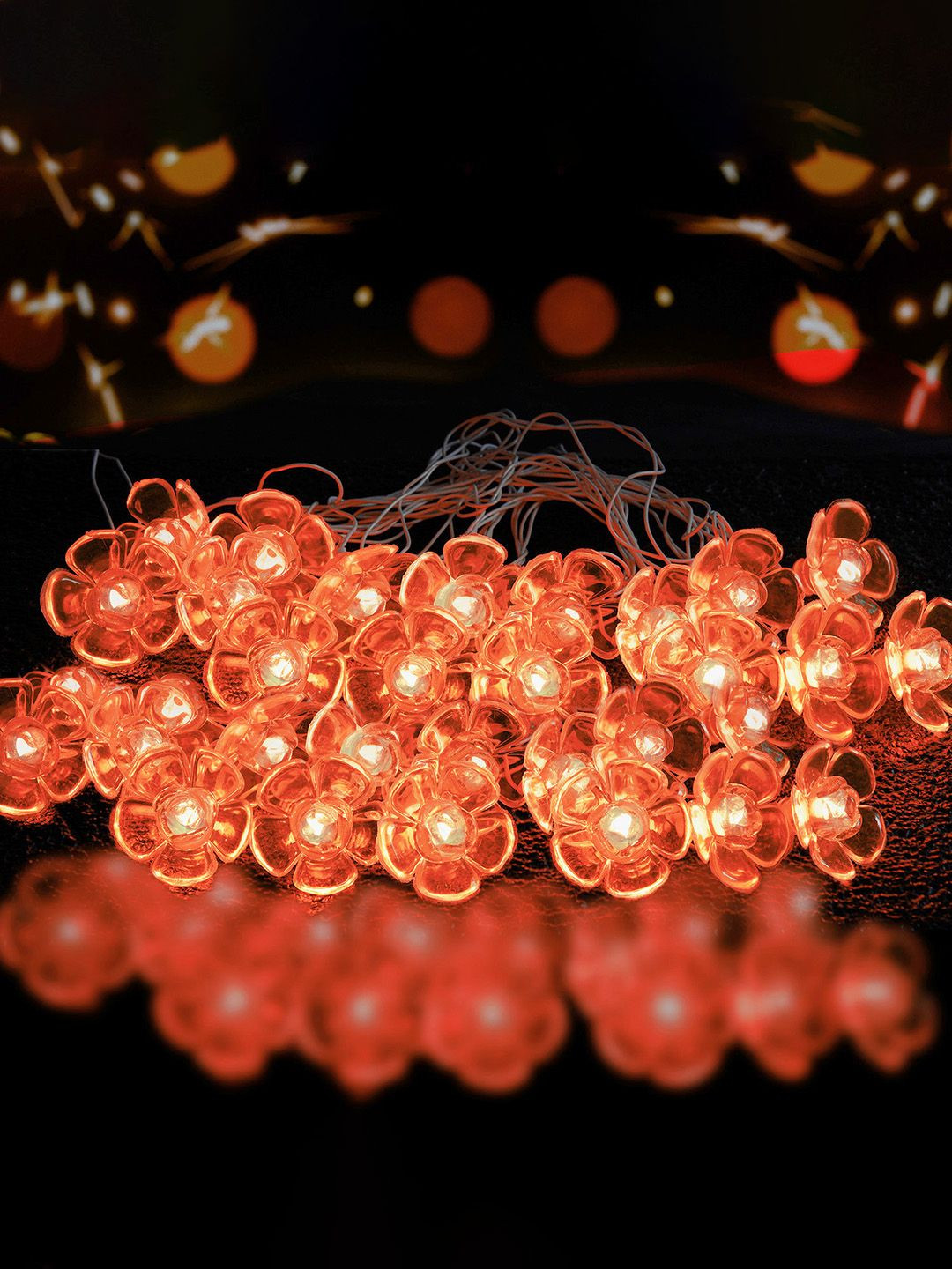 Buy Kuber Industries Brown Flower Shape String Lights - String Lights ...