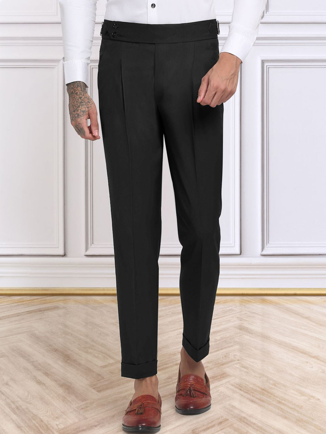 Buy KLOTTHE Men's Slim Fit Gurkha Pants - Trousers for Men 31166478 ...
